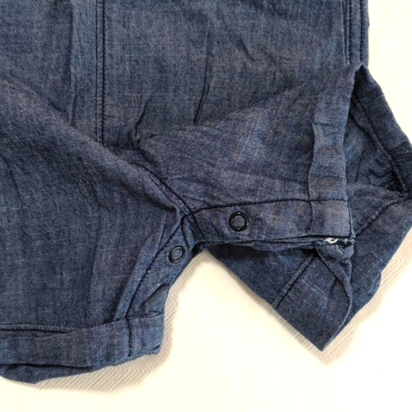 joe fresh chambray style button down romper 18-24 months baby toddler boys - Picture 3 of 6